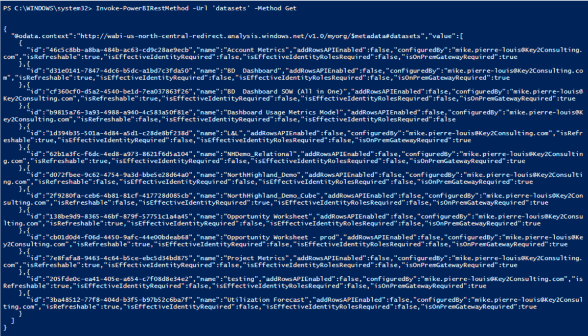 How To Manage Power BI With PowerShell - An Example | Key2 Consulting