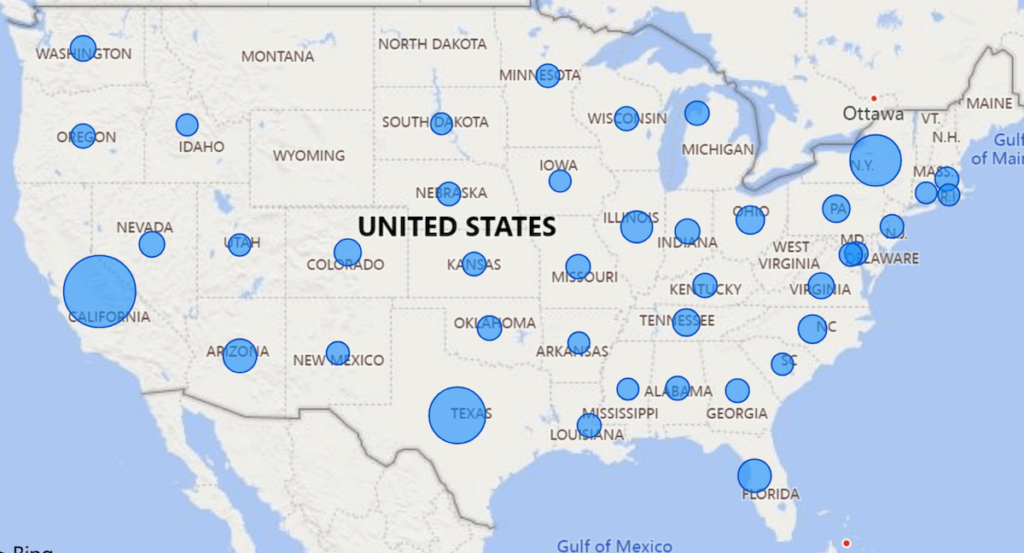 Power Bi Map Bubble Chart   Power BI Bubble Map Visual Key2 Consulting 2020 1024x553 