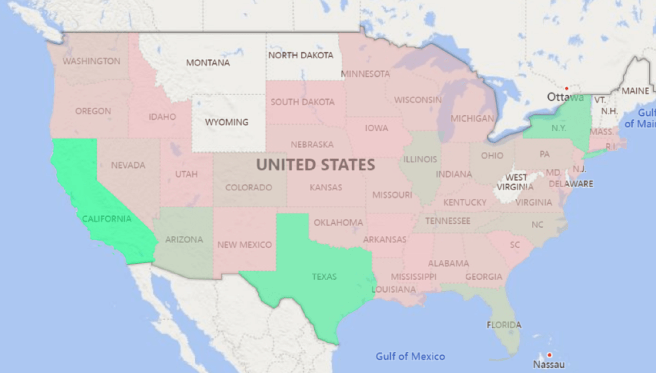 What Is Legend In Power Bi Map Design Talk   Power BI Filled Map Choropleth Screenshot Key2 Consulting 2020 1 