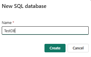 Name the New SQL Database in Microsoft Fabric